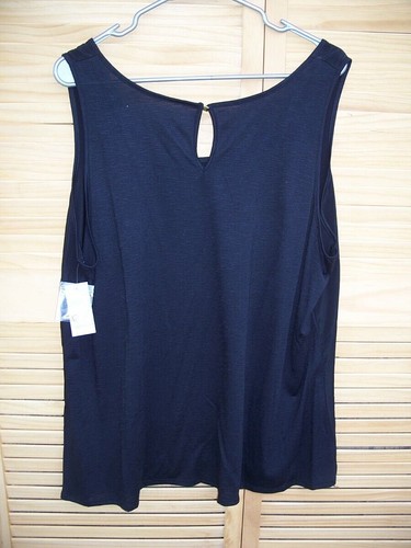 Canotta nera senza maniche LANE BRYANT nuova con etichette ~ taglia 22/24 ~ 22 W 24 W ~ NUOVA ~ elastica - Foto 2 di 2