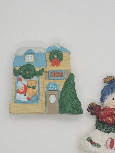 AVON Gift Collection Holiday Holders Toy Shop Vintage Magnet Snowmen Pair Of 2 - Picture 3 of 9