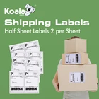Lot 220-1100-4400 Half Sheet Shipping Labels 8.5x5.5 Self Adhesive 2 Per Sheet