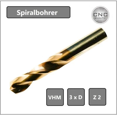 VHM Bohrer Hartmetall Spiralbohrer beschichtet - alle Größen Ø 1,0 - 10,2 mm