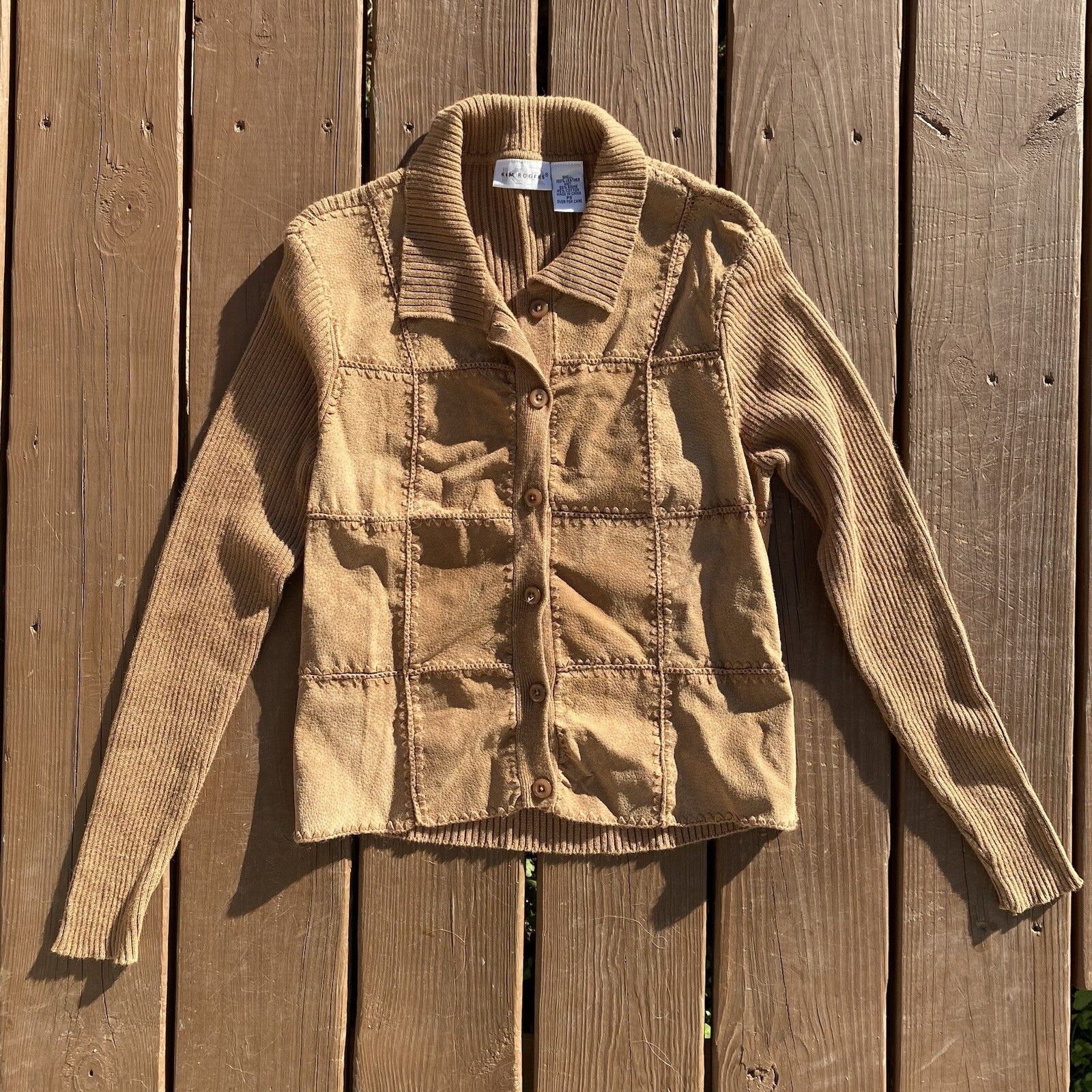 Vintage Leather Patchwork Jacket - image 1