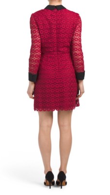 jill stuart red lace dress Jill Jill Stuart Peter Pan Collar Lace Dress 0 $475.00