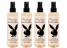 Lot of 4 PLAYBOY PLAY IT LOVELY 8 OZ 240 ML BODY MIST SPRAY FOR women Fast Ship