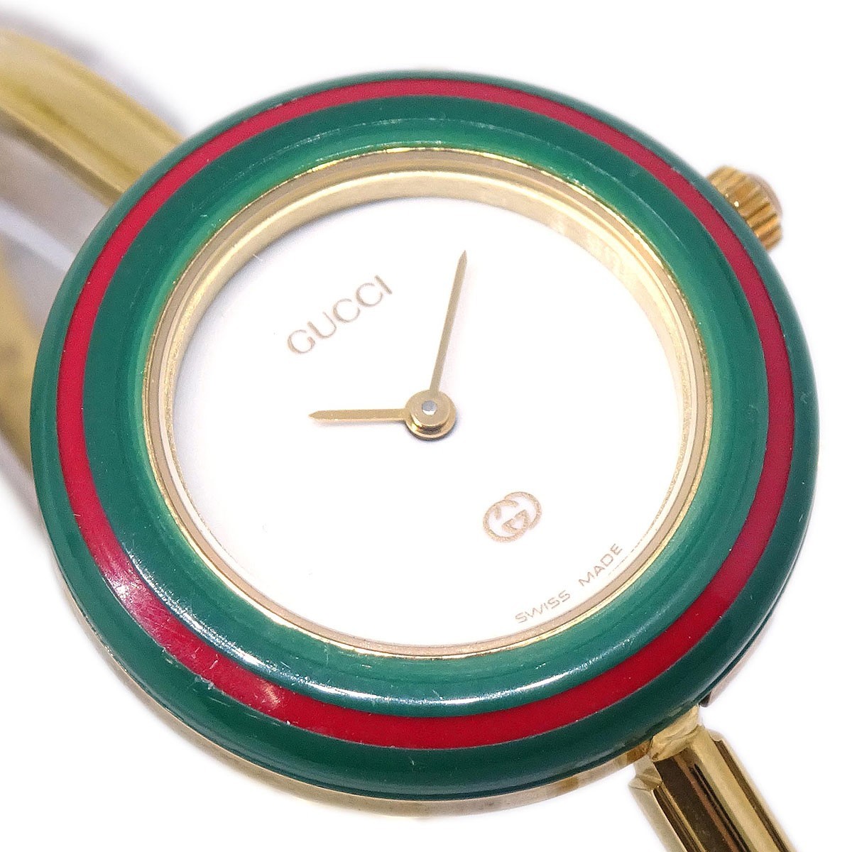 Gucci 1100-L Change Bezel Chameleon Quartz Watch SS 117917  display picture 2