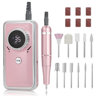 Electric Nail Drill Professional, 35000RPM Portable Efile Nail Drill with 11P...