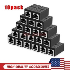 Ethernet LAN Network Cable Adapter 10 PACK RJ45 Inline Coupler Cat6 Cat5e Cat5