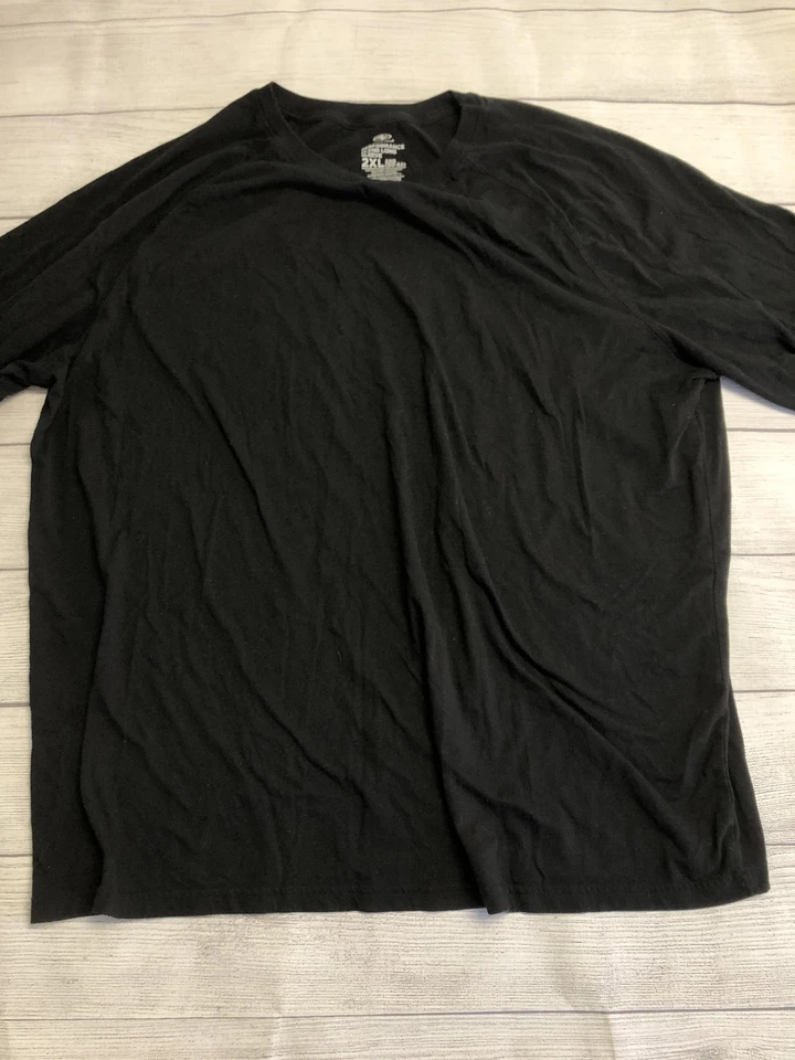 Camisa Atlética Works Para Hombre 2XL Negra Mezcla Rendimiento Manga Larga Top Atlético Foto 3 de 4