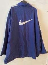 Vintage 90s Nike Windbreaker Jacket Full Zip Men's XXL White  Navy Big Swoosh