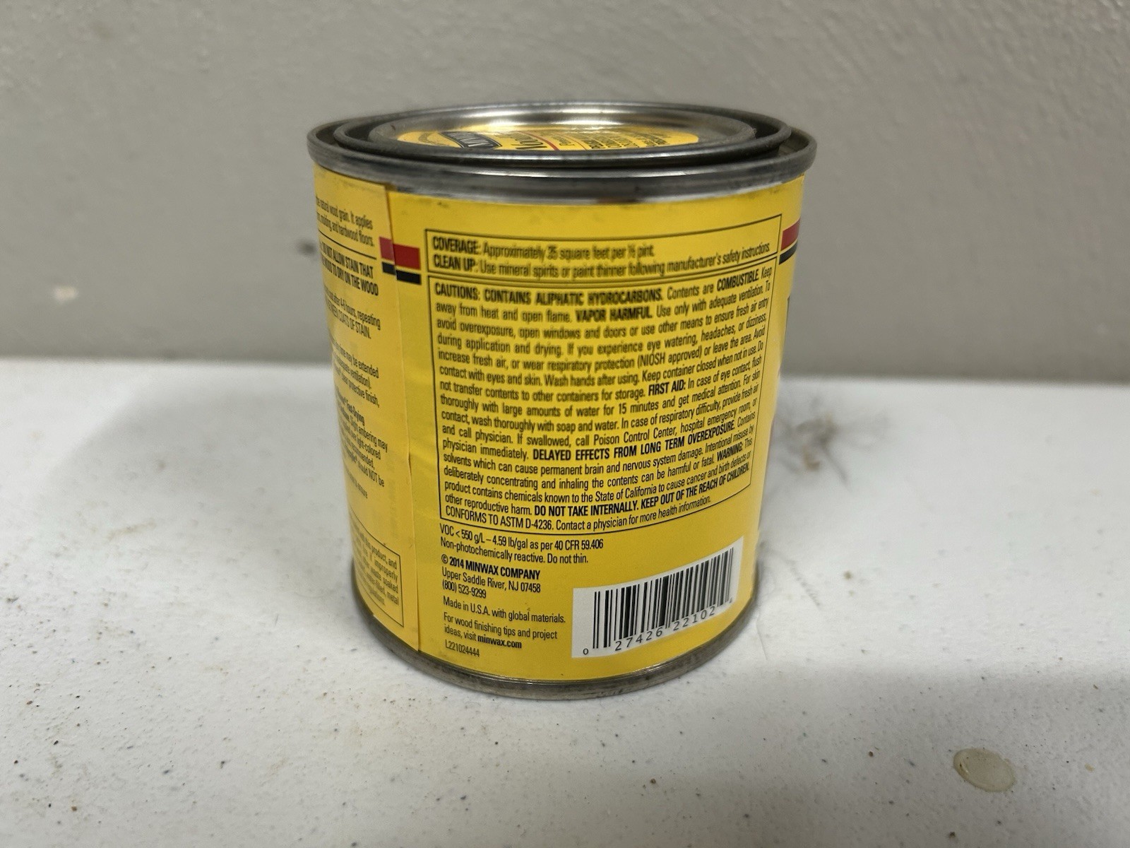 Minwax Wood Finish Golden Oak Wood Stain / Sealer, 8 oz can, 210B 1/2 Pint