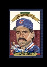 Davey Lopes 1986 Donruss Diamond Kings Cubs authentic autographed card