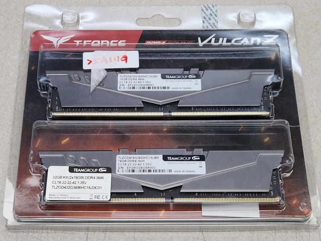 TEAMGROUP T-Force Vulcan Z 32GB DDR4-3600 CL18 (TLZGD432G3600HC18JDC01)