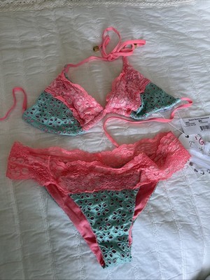 Beach Bunny Bikini MD/S Sugar Rush Top NWT Bottoms Used