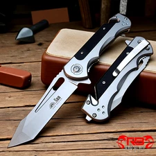 9" Tactical Rescue TITANIUM SPRING ASSISTED FOLDING POCKET KNIFE Open Assist EDC