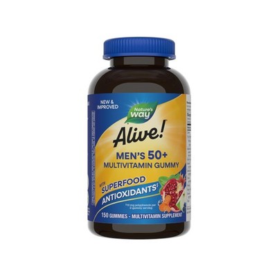 Nature's Way Alive! Men s 50+ Daily Gummy 150 Count (Pack of 1) 