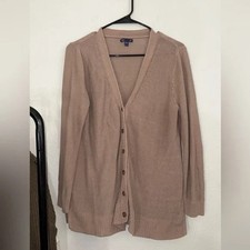 Taupe gap button down cardigan knit women  s cardigan