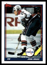 1991-92 Topps #206 John Druce Washington Capitals Hockey Card