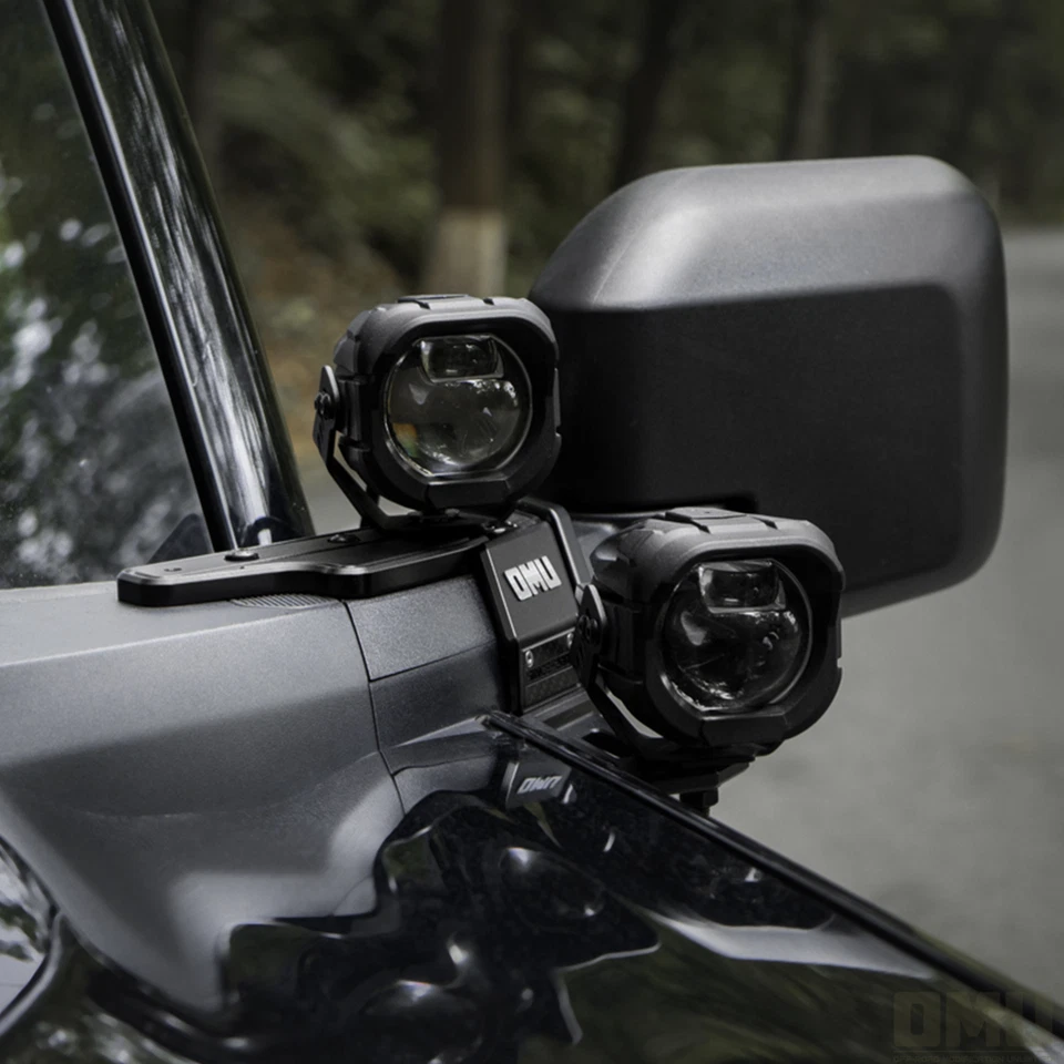 2Pcs A-Pillar Light Mounting Brackets Carbon Fiber For Ford Bronco Accessories Foto 4 de 4