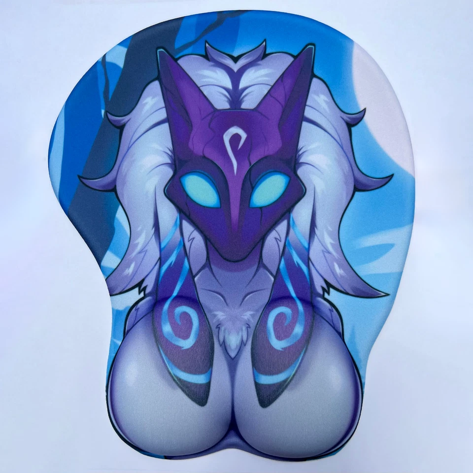 KINDRED 3D Mousepad | Wolf and Lamb League of Legends | Squishy Oppai Wrist Supp - Image 2 of 3