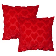 Xcgbxzd Valentines Pillow Covers 18x18 inch Set of 18" x Pack 2 , Red