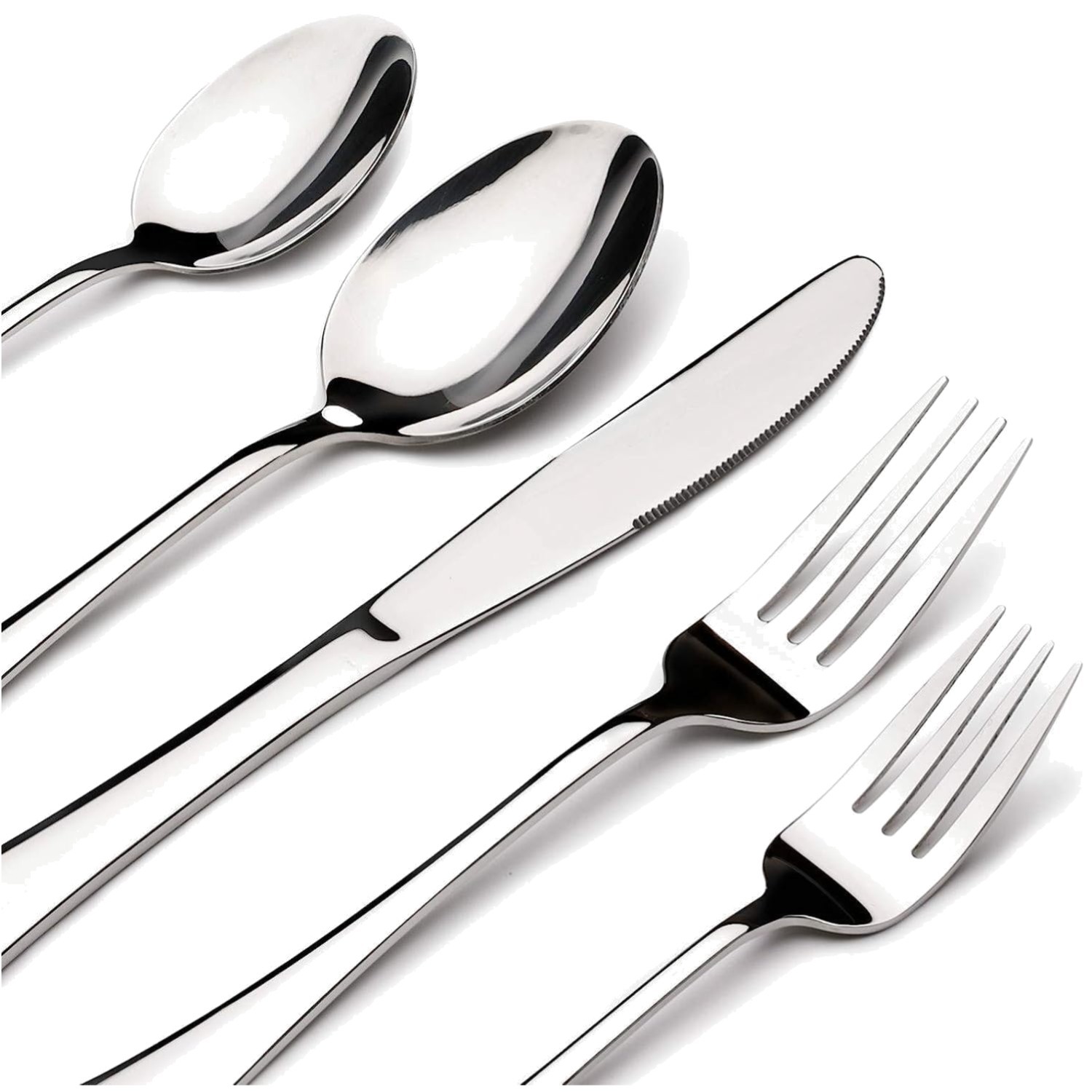 Silverware Set for 8, 45 Piece Stainless Steel Flatware Cutl