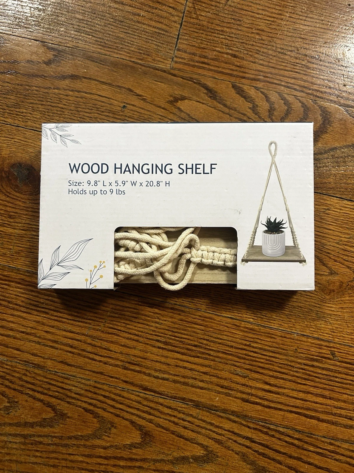 Wood Hanging Shelf