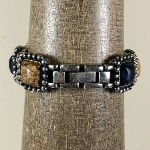 Vintage Pedre Women Dress MOP Gemstone Silver Bracelet Quartz 22mm Watch 5 3/4" - Picture 4 of 11