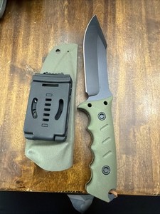 Outdoor Duty Fixed Blade Knife with G10 Handle and Kydex Sheath Camping Military