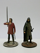 Lot 2 figurines Seigneur des Anneaux Aragorn Grand Pas Lord of Rings EAGLEMOSS