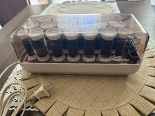 VTG Clairol Custom Care Setter 20 Hot Rollers Clips Flocked KF-20 Works