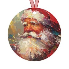 Personalized Santa Claus Metal Ornament - Christmas Decoration
