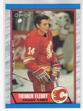 89/90 OPC O-PEE-CHEE THEO FLEURY RC ROOKIE CARD #232 NM-MINT. rookie card picture