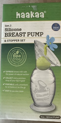 #ad Haakaa Silicone Breast Pump Milk Collector with Stopper Set 4 Oz. $11.89