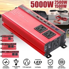 5000W Power Inverters for Vehicles - DC 12v to 110v AC Car Inverter Converter
