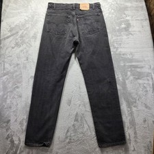 Vintage Levi's 505 Jeans Mens 38x34 Black Denim Regular Fit Straight Leg