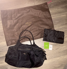kate spade new york Large Nylon Diaper Bag Black w/ Changing Pad PXRUG154