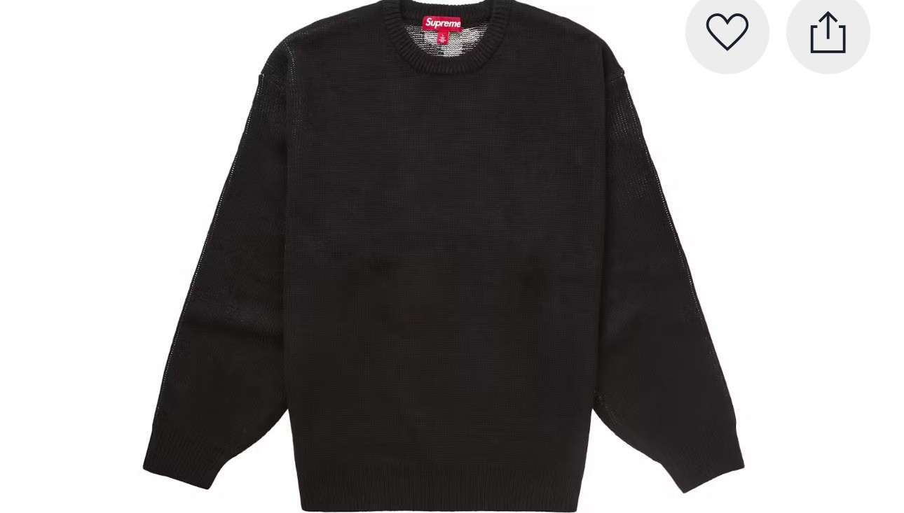 Supreme Thrasher Sweater M Black (FW24) - In Stock Ready To Ship thumbnail 2