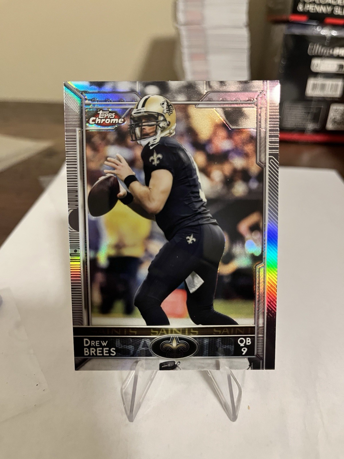 2015 Topps Chrome - Drew Brees #12 Refractor New Orleans Saints