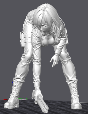 #ad Sniper Wolf Picking Up Pump Shotgun 3D Printed Fan Art Tribute Paintable $35.00