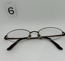 Vintage SAKI Japan Handmade Eyeglass Frames Brown Oval 50-19-140