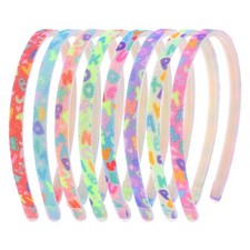 8PCS Glitter Headbands Hairbands for Women Non Slip Headband Thin Head Bands ...