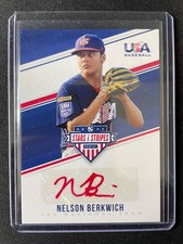 2018 Panini USA Stars & Stripes Nelson Berkwich Red Autograph #7/10!!!