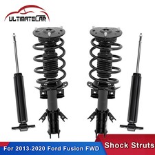 4Pcs Front+Rear Shocks Absorbers Struts w/Coil Springs For 2013-2020 Ford Fusion