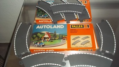 Faller 3216, Autoland Schienen geb. 2 x 4 Stück= 1 Kreis, NEU OVP / TOP PREIS !