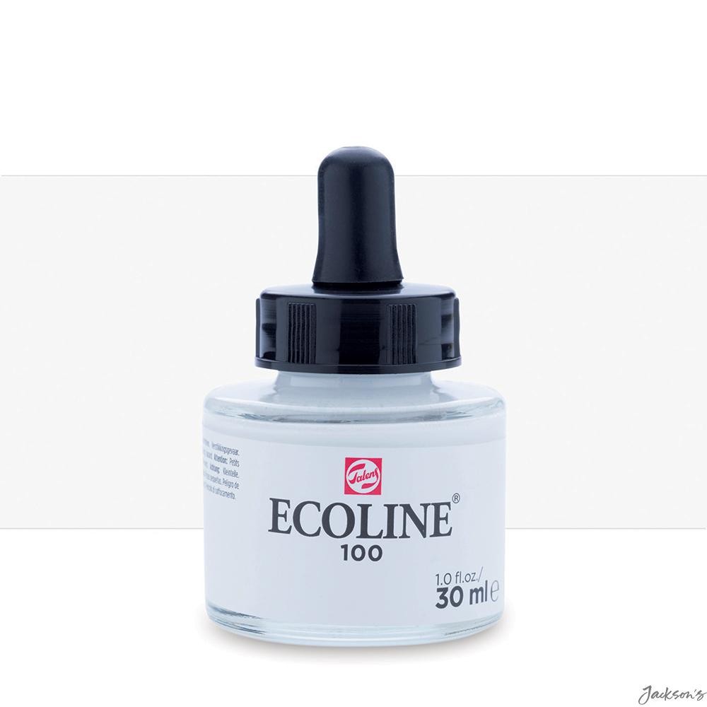 Royal Talens Ecoline Liquid Watercolour Ink 30ml Glass Bottle With Pipette White