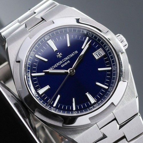 Vacheron Constantin Overseas 41mm Blue Dial Maltese Cross Bezel Bracelet 4500V