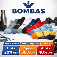 Bombas Socks for Men Women - Ankle Socks Small, Medium Large MultiColor