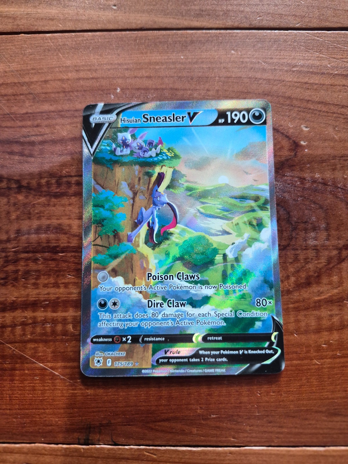 2022 Pokémon Hisuian Sneasler V 175/189 Swsh10: Astral Radiance Holo !! 🔥🔥