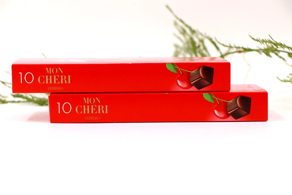 Ferrero Mon Cheri 2 x 10 un  210 gr Dark Chocolate with Cherry and Liqueur - Image 2 of 4