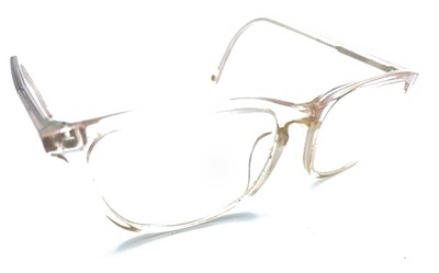 Warby Parker Welty LBF 600 Clear Peach Square Eyeglasses Frames 52 Designer