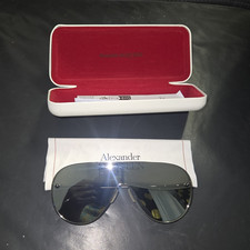 Alexander McQueen Herren Flieger-Sonnenbrille...